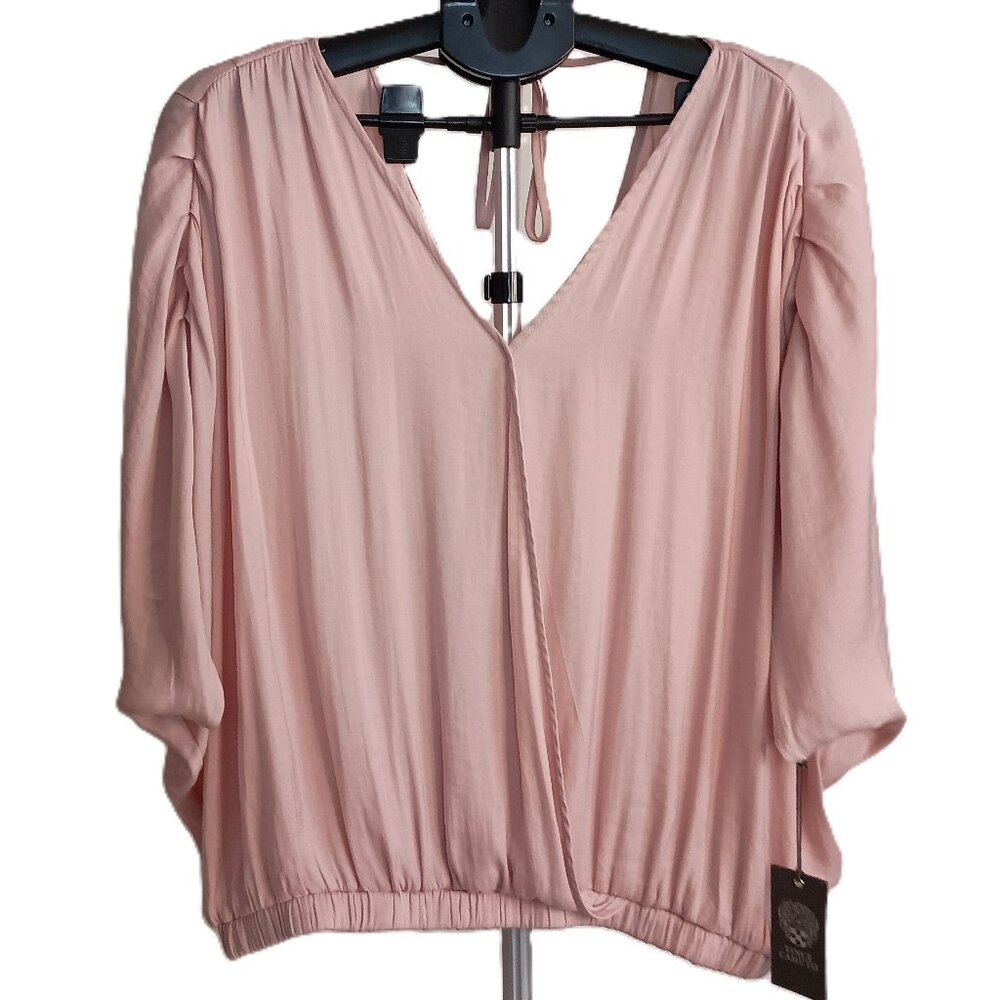 Vince Camuto Rose Hip Surplice Dolman Sleeve Top Women’s L NWT